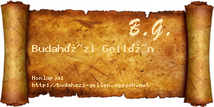 Budaházi Gellén névjegykártya